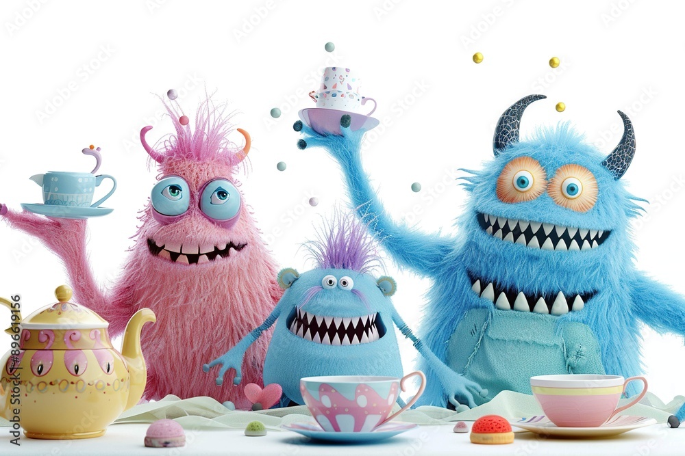 Obraz premium Monster Tea Party