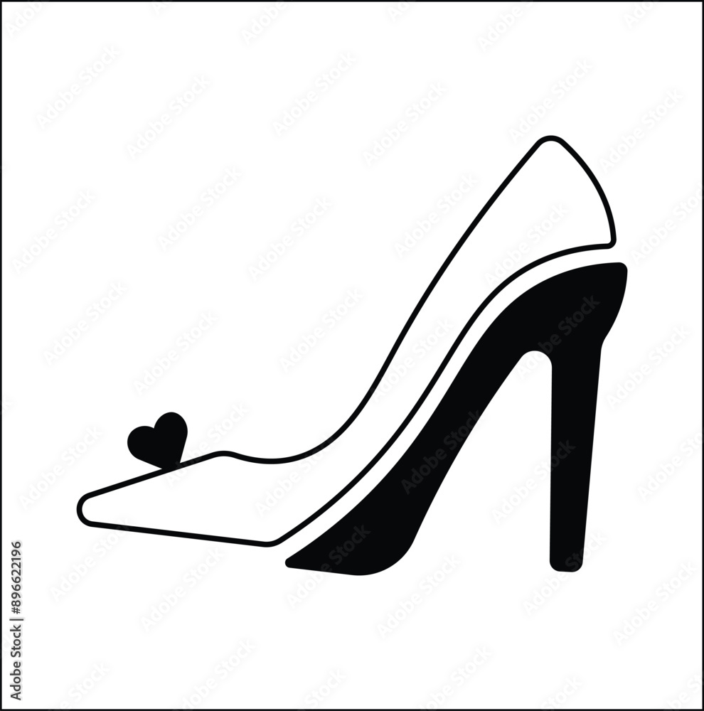 girl's shoe silhouette vector illustration design in black and white. suitable for logos, icons, posters, advertisements, banners, companies, t-shirt designs, stickers, websites. girl's shoe silhouette vector illustration design in black and white. suitable for logos, icons, posters, advertisements, banners, companies, t-shirt designs, stickers, websites.