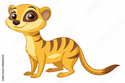 Funny Meerkat Vector Illustration Cartoons, Clipart And Line Art, Charming funny meerkat vector illustration for cartoons, clipart, and line art designs photo