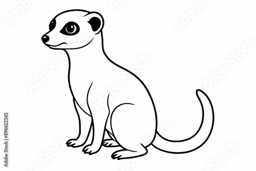 Funny Meerkat Vector Illustration Cartoons, Clipart And Line Art, Charming funny meerkat vector illustration for cartoons, clipart, and line art designs