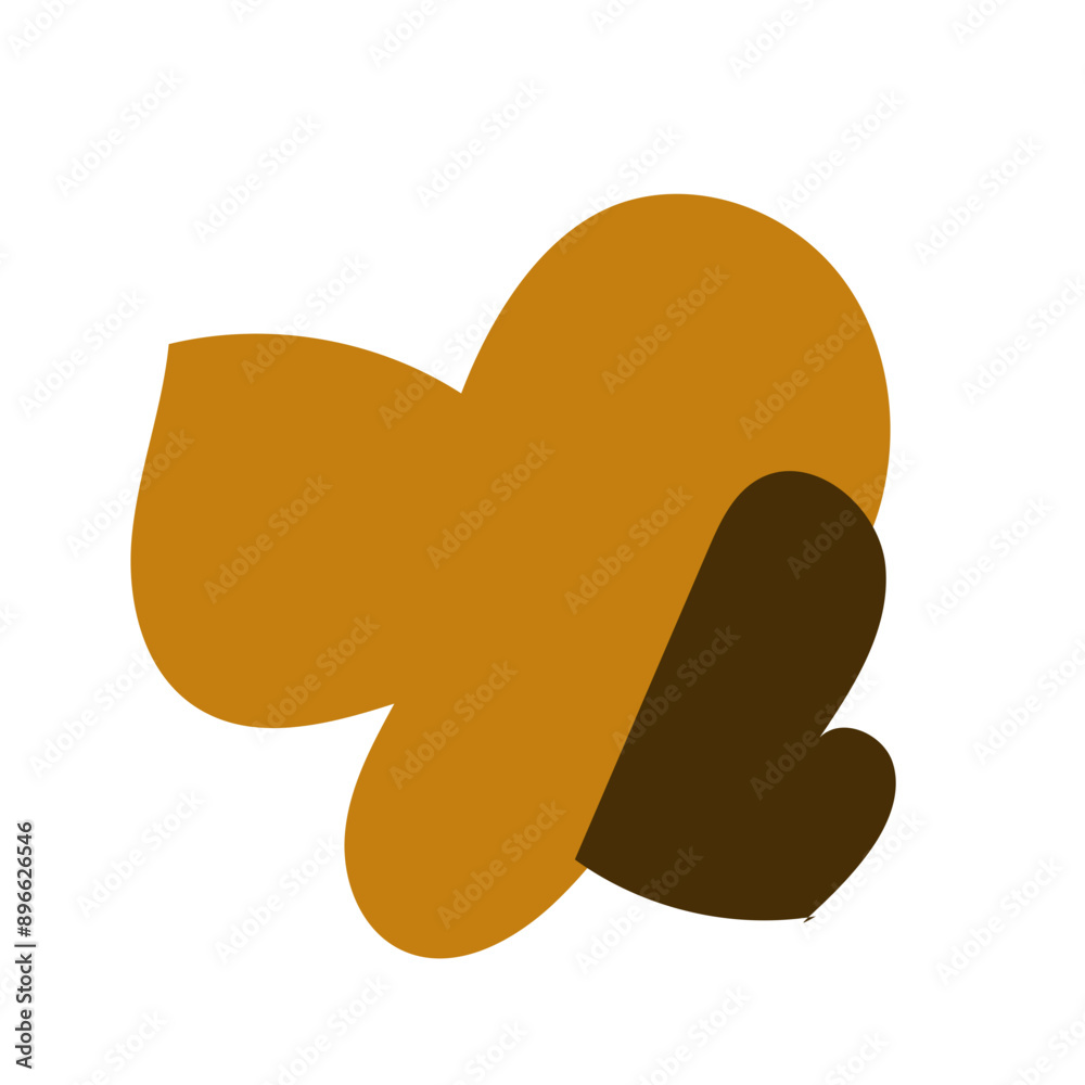 Neutral abstract shapes orange brown decoration Neutral abstract shapes orange brown decoration