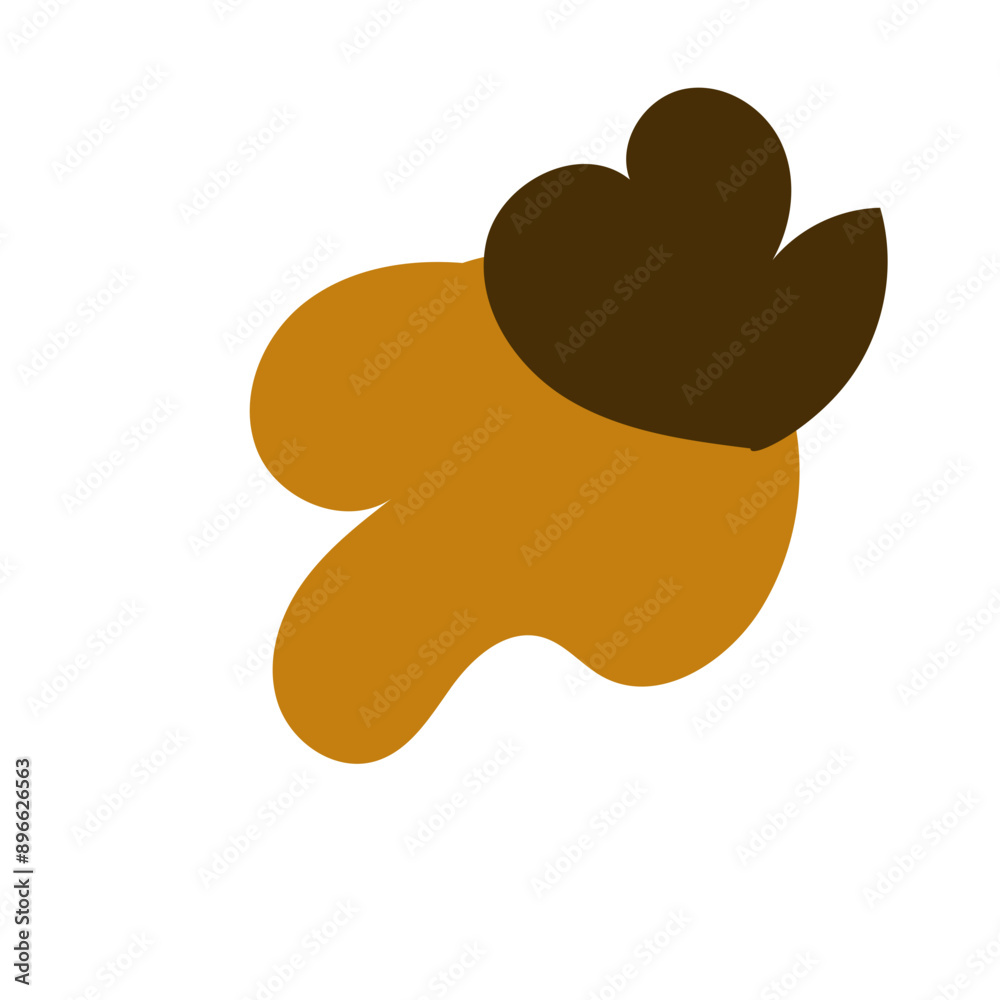  Neutral abstract shapes orange brown decoration 