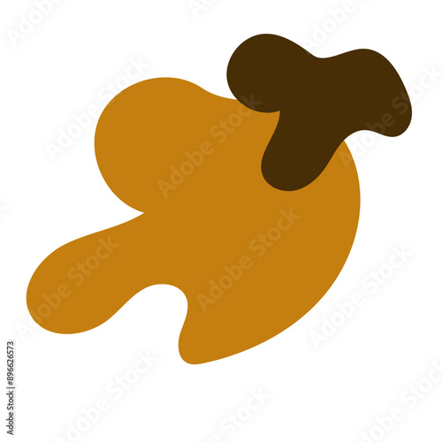  Neutral abstract shapes orange brown decoration 