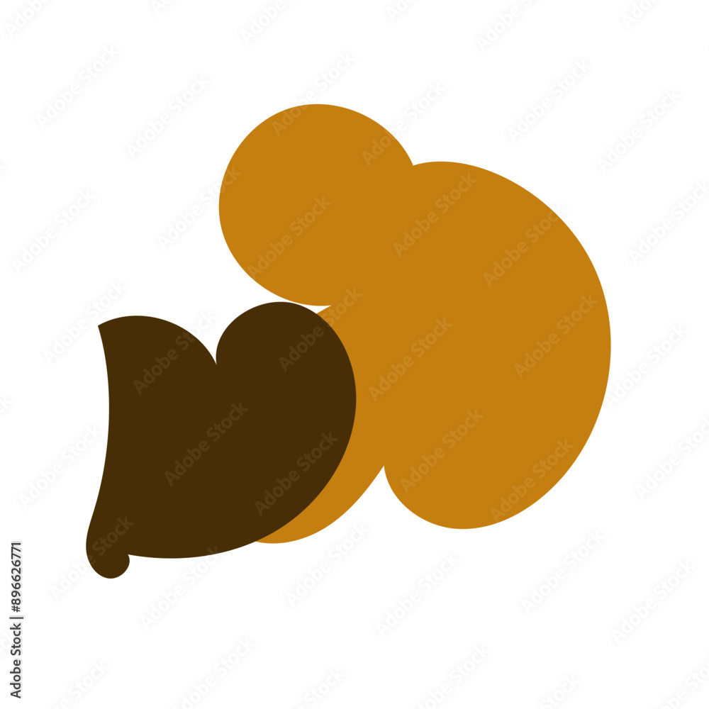 Neutral abstract shapes orange brown decoration Neutral abstract shapes orange brown decoration