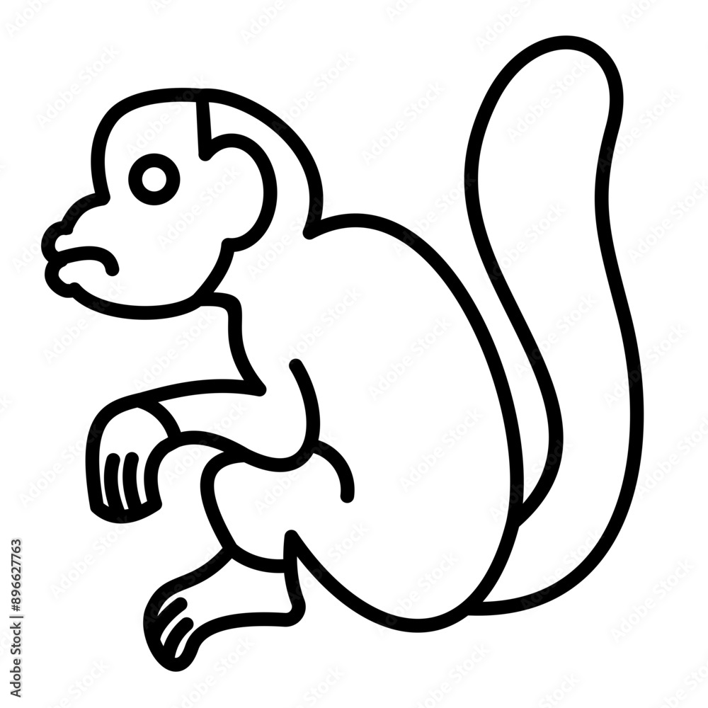 Fototapeta premium Uakari Monkey Icon