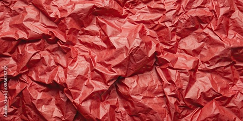 Crumpled red KFC wrapping paper background, fast food, crumpled, paper, texture, background, red, KFC, junk food, disposable © Udomner