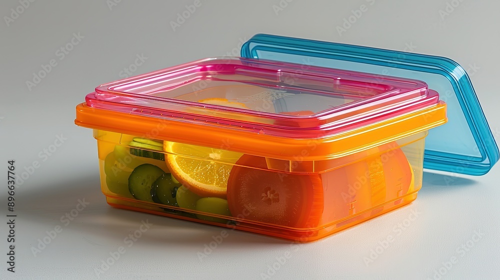 School Lunch Necessity: Open Plastic Lunch Box