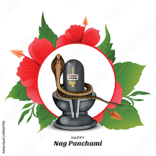 Hindu festival happy nag panchami celebration background