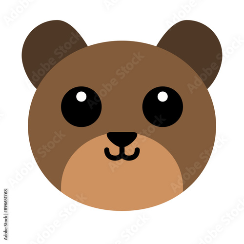 A cute round bearface