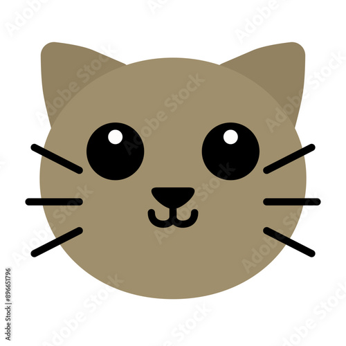 A cute round cat face