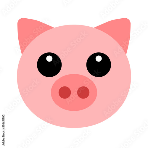 A cute round pig face