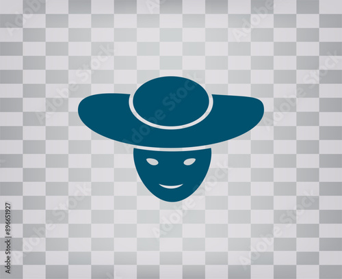 Vector icon on gray background with gradient