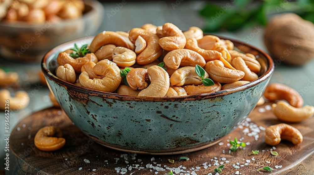 Nutritious Snack Option: Roasted Salted Cashews Bowl