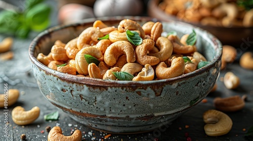 Delicious Homemade Nuts: Roasted Salted Cashews Display