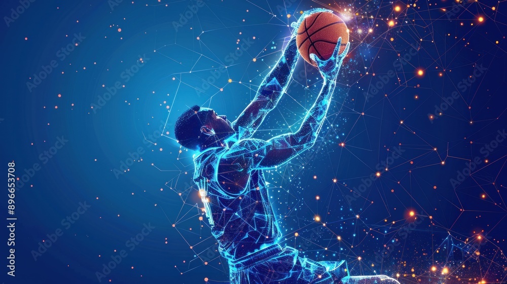 Basketball Player in Motion: A Digital Art Representation of Sports Basketball Player in Motion: A Digital Art Representation of Sports