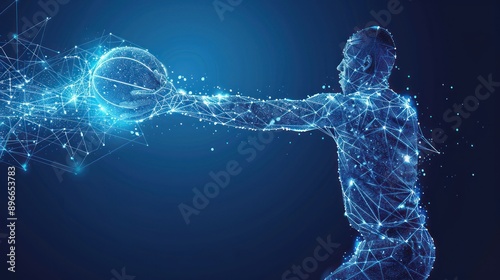 Basketball Player in Motion - Digital Art