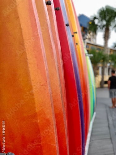 Surfboards in a line