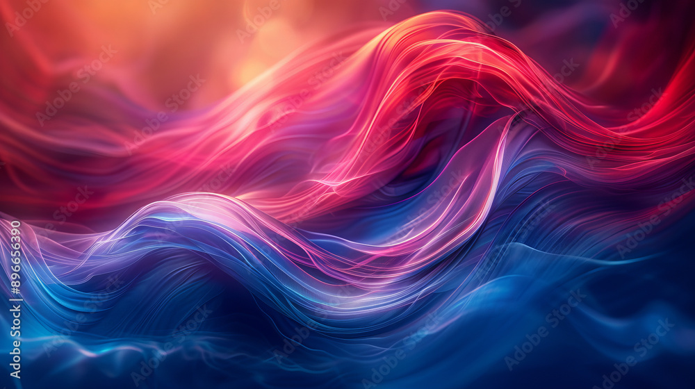 Abstract vibrant flowing colorful waves, digital Abstract vibrant flowing colorful waves, digital