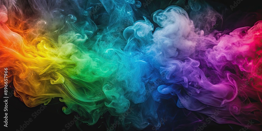Fototapeta premium Colorful smoke gradient background perfect for wallpaper or design projects, smoke, colorful, gradient, abstract