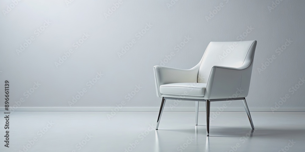 Obraz premium Sleek and minimalistic modern chair against a white background, modern, chair, furniture, contemporary, design, stylish, interior