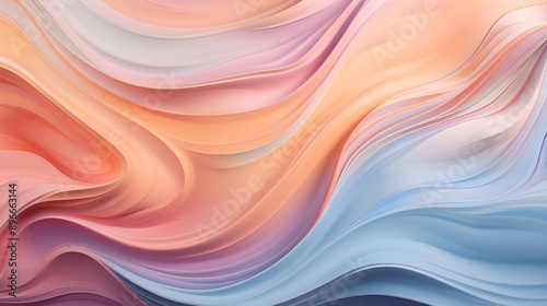 Abstract Background with Swirling Patterns in Pastel Hues