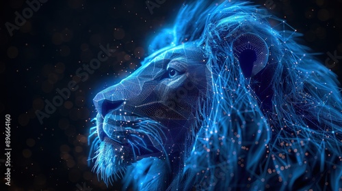 Digital Lion Portrait
