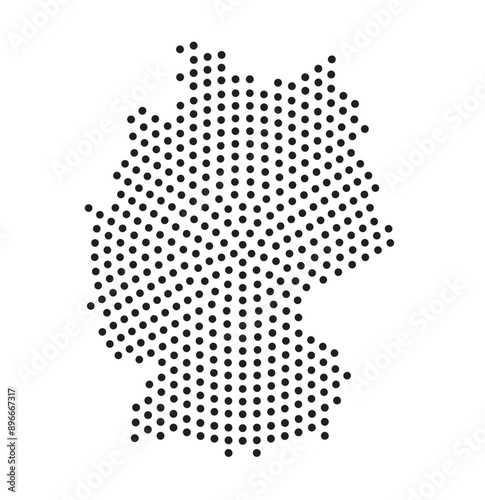 Map of Germany from dots