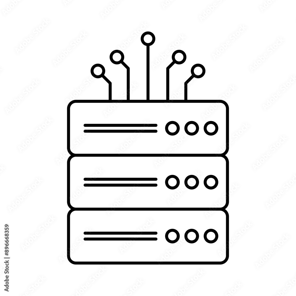 Remote server server icon, flat style on a white transparent background Remote server server icon, flat style on a white transparent background
