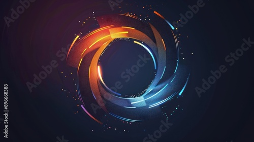 Abstract Circle with Lights