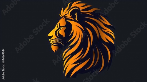 Lion Head Illustration
