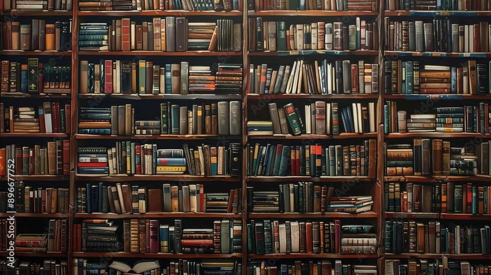 Library bookshelf wallpaper Library bookshelf wallpaper