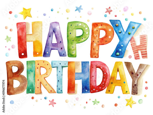 happy birthday typography