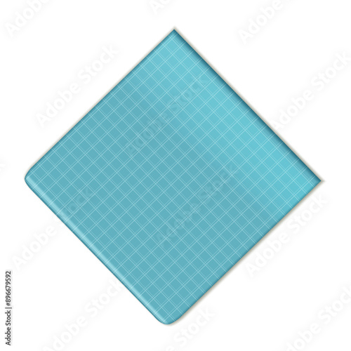 checkered towel illustration on white background