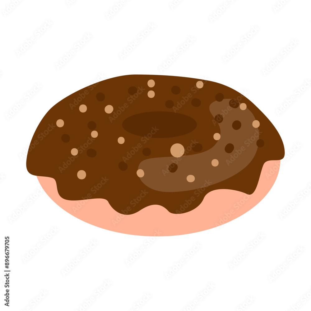 Doughnut Melted Cartoon Icon Illustration Doughnut Melted Cartoon Icon Illustration