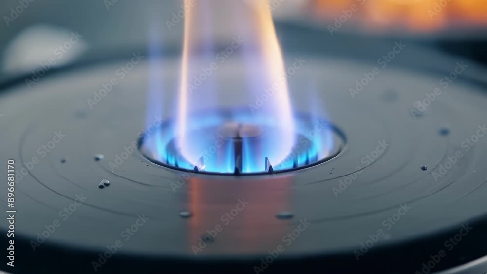 An almost invisible flame flickers on the burner proving that the fuelair mixture has been precisely and efficiently burned. An almost invisible flame flickers on the burner proving that the fuelair mixture has been precisely and efficiently burned.