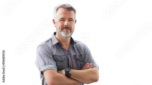 Portrait of a corporate fleet manager overseeing company vehicles