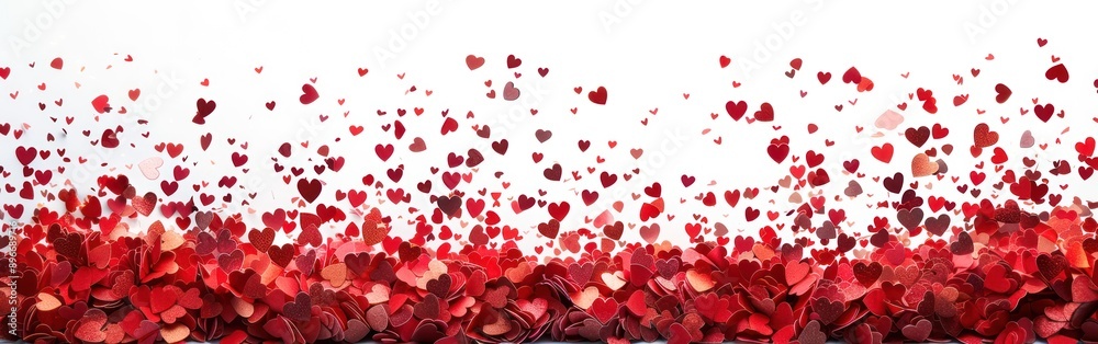 Heart-Shaped Confetti Background for Valentine's Day Celebrations - Isolated on Transparent or White - PNG Photo File Heart-Shaped Confetti Background for Valentine's Day Celebrations - Isolated on Transparent or White - PNG Photo File