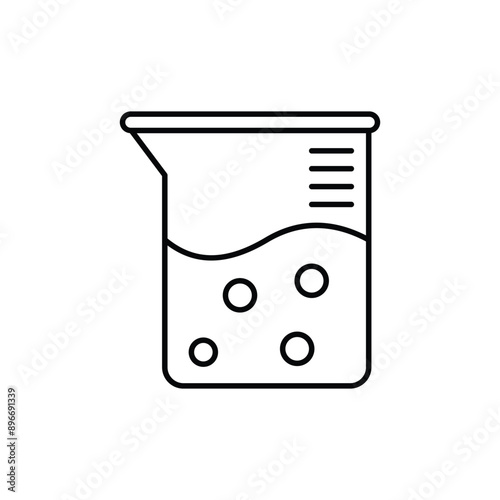 beakers icon design with white background stock illustration