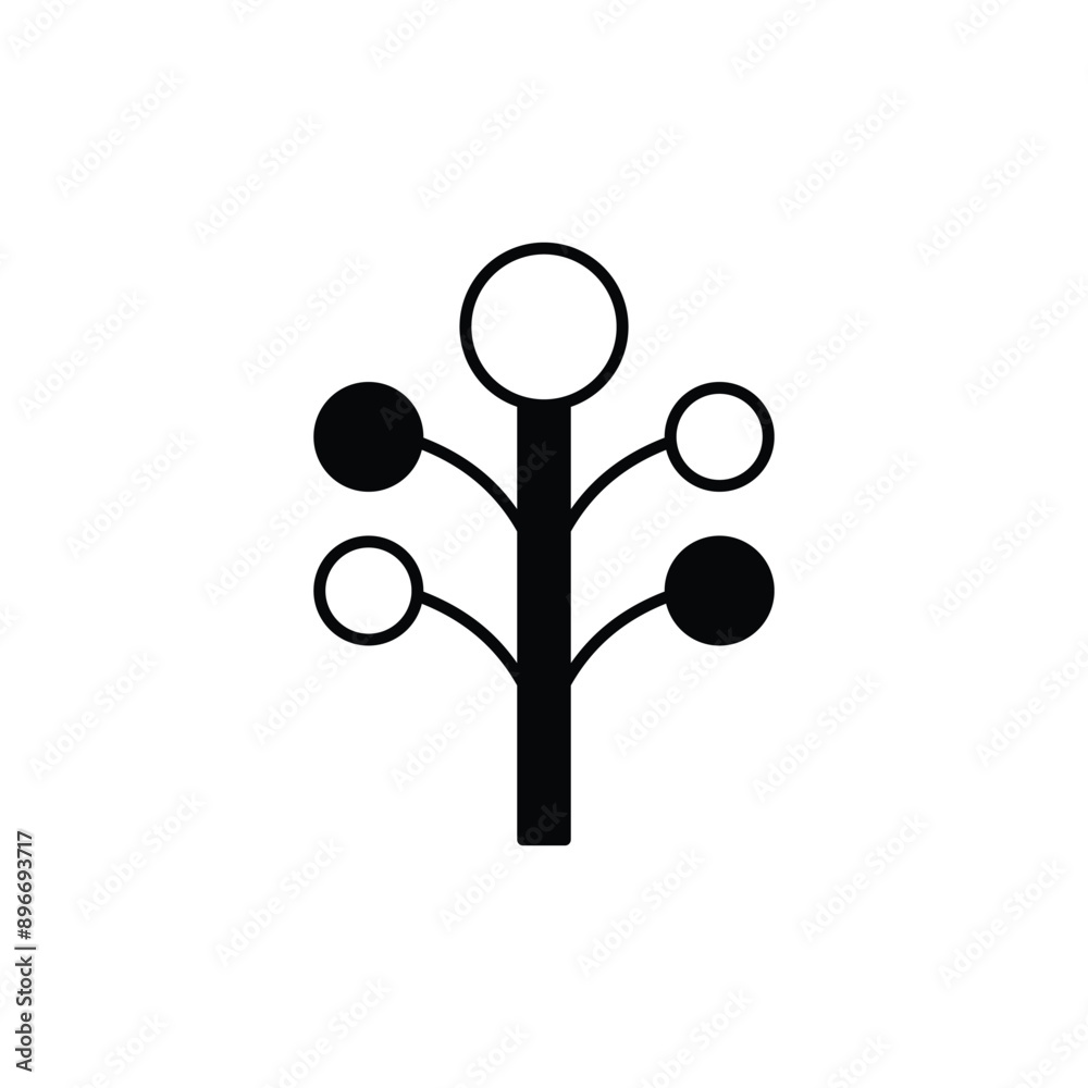 Flowers icon design with white background stock illustration