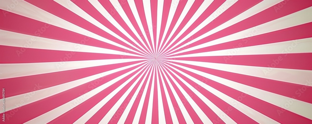Fototapeta premium Pink and white radial stripes pattern