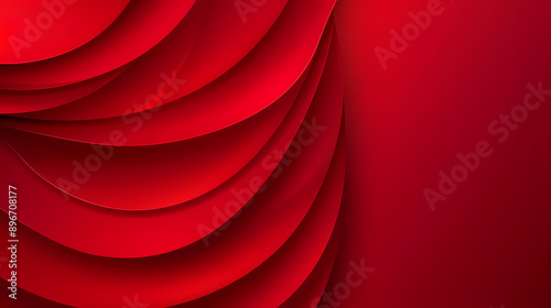 Abstract red layered background with curved, flowing shapes and rich, vibrant gradients.