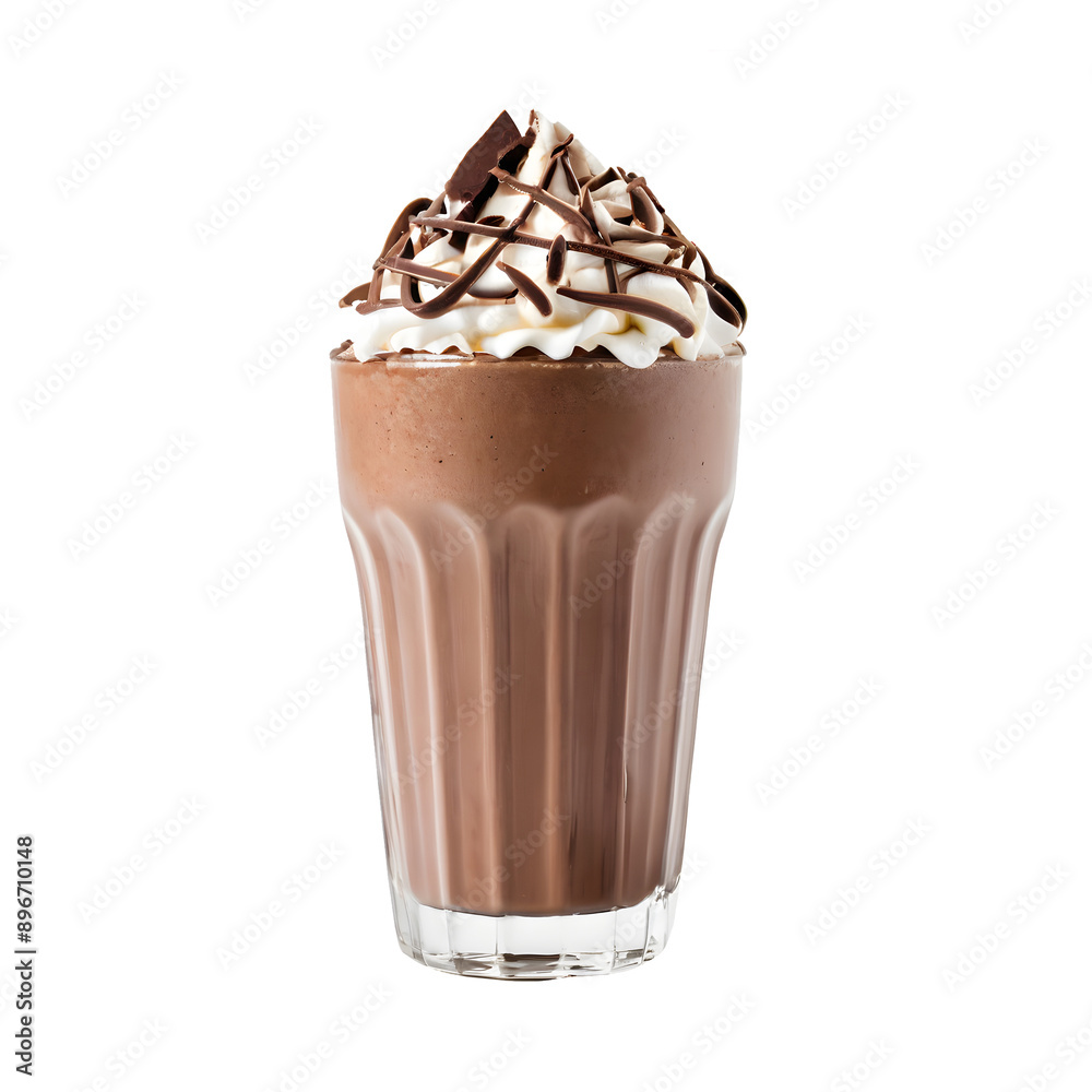 Chocolate Milkshake isolated on transparent background Chocolate Milkshake isolated on transparent background