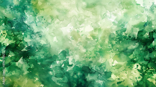 Watercolor washes of rich greenery, intense hues, seamless texture, lively and creative backgrounds 
