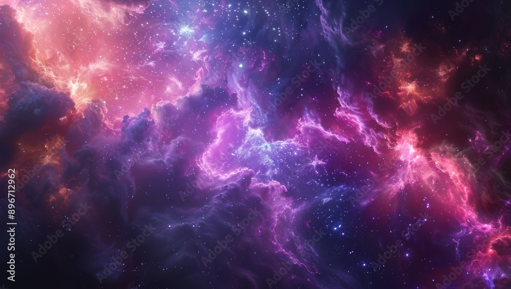 Cosmic Nebula with Vibrant Colors Cosmic Nebula with Vibrant Colors