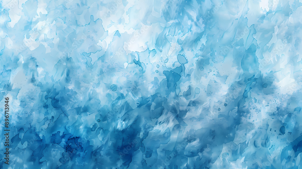 Abstract blue watercolor painting with various shades and textures creating a calming atmosphere. Abstract blue watercolor painting with various shades and textures creating a calming atmosphere.