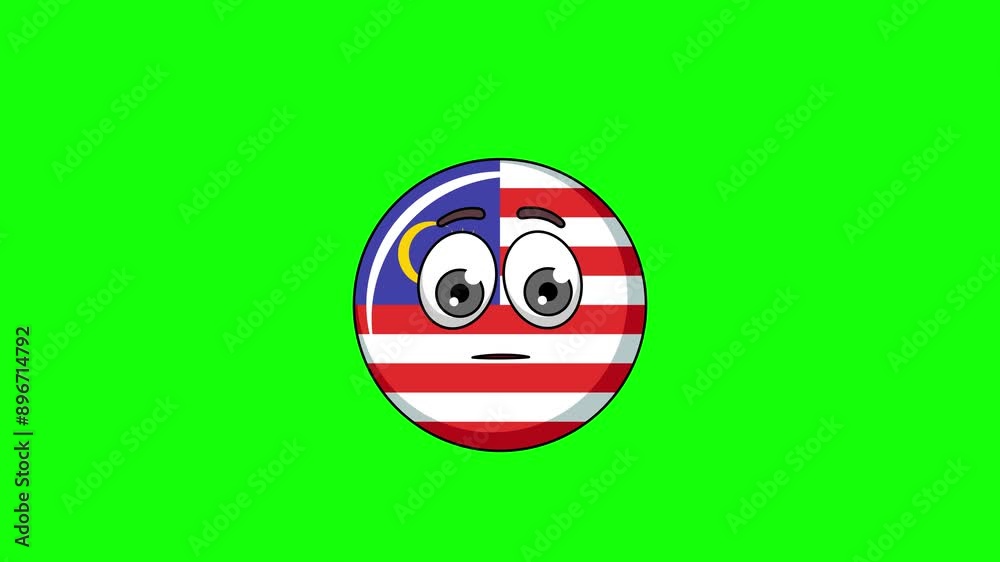 malaysia flag character with a raised eyebrow, skeptic's face malaysia flag character with a raised eyebrow, skeptic's face