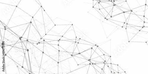 Abstract futuristic neural network concept design background. Connected cells with links and dots for connection structure pattern background. Molecules technology with polygonal shapes