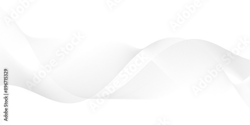 Vector Abstract white digital blend wave lines and technology background. Modern white flowing wave lines and glowing moving lines. Futuristic technology and sound wave lines background. 
