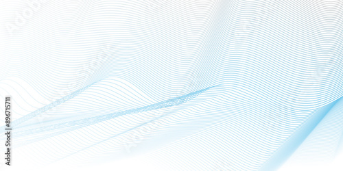 Vector Abstract blue digital blend wave lines and technology background. Modern blue flowing wave lines and glowing moving lines. Futuristic technology and sound wave lines background.