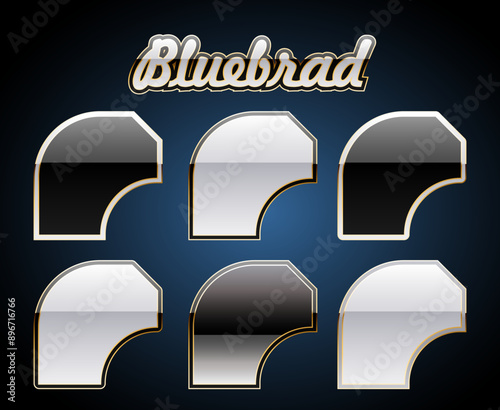 Illustrator Graphic Style Chrome and gold. 